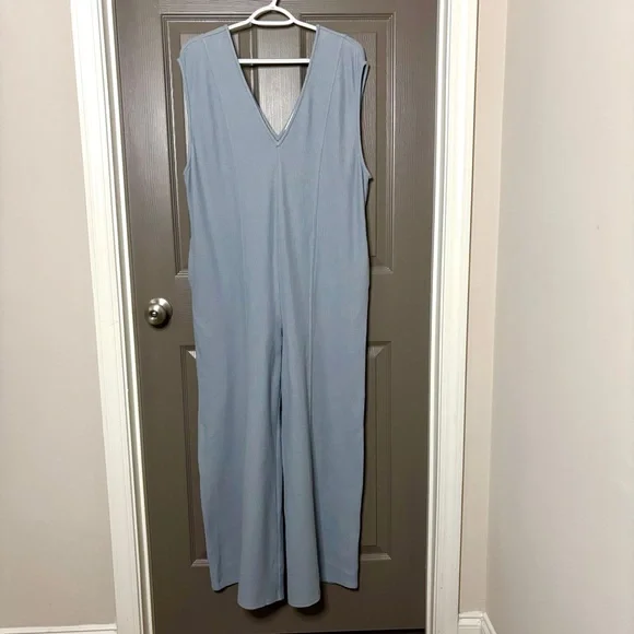 FREE PEOPLE BEACH | Avenue One-Piece Jumpsuit Cotton Oversized Wide Leg Size S - Picture 7 of 14